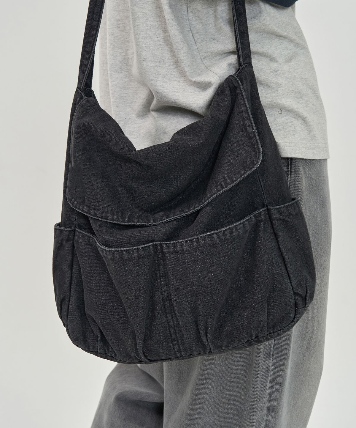 토피(TOFFEE) 2WAY 캔버스 백 (BLACK)