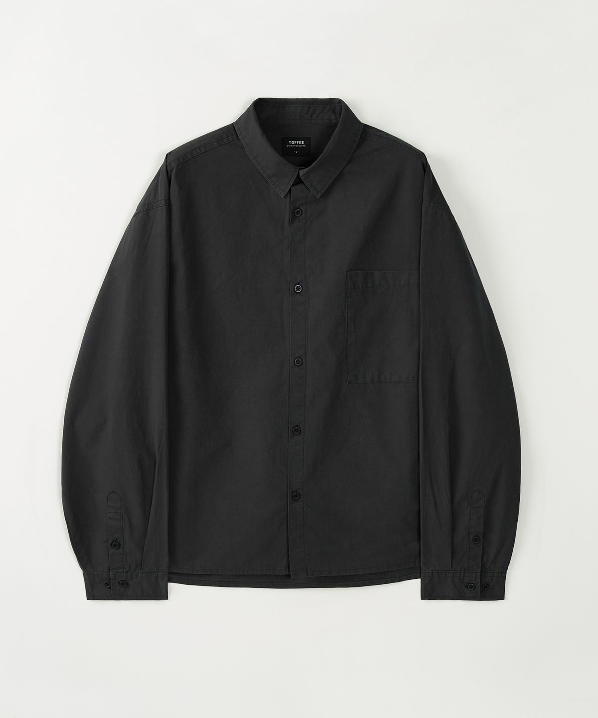 토피(TOFFEE) 포켓 크롭 셔츠 (BLACK)