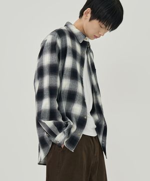 클래식 플란넬 체크 셔츠 (BLACK)