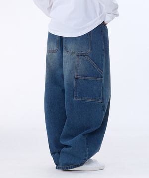 커브드 벌룬 카펜터 데님팬츠 더스트블루 YLP-603