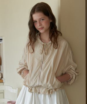 A HOODED WINDBREAKER JACKET_LIGHT PINK