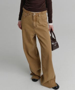 얼반 스트레이트 사이드 슬릿 데님 팬츠_베이지 / URBAN STRAIGHT SIDE SLIT DENIM PANTS_BEIGE
