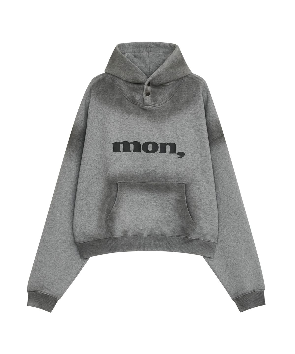 데프가먼츠(DEFGARMENTS) DAY HOODED SWEATSHIRTS [MELANGE GRAY]