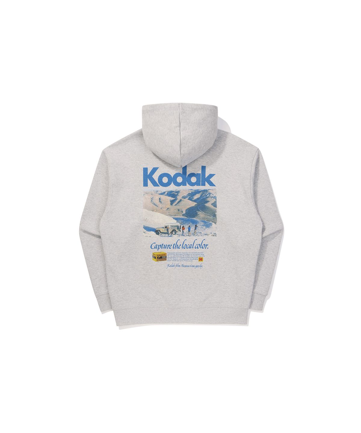 코닥(KODAK) 씨너리 그래픽 반집업 후드 MELANGE GREY