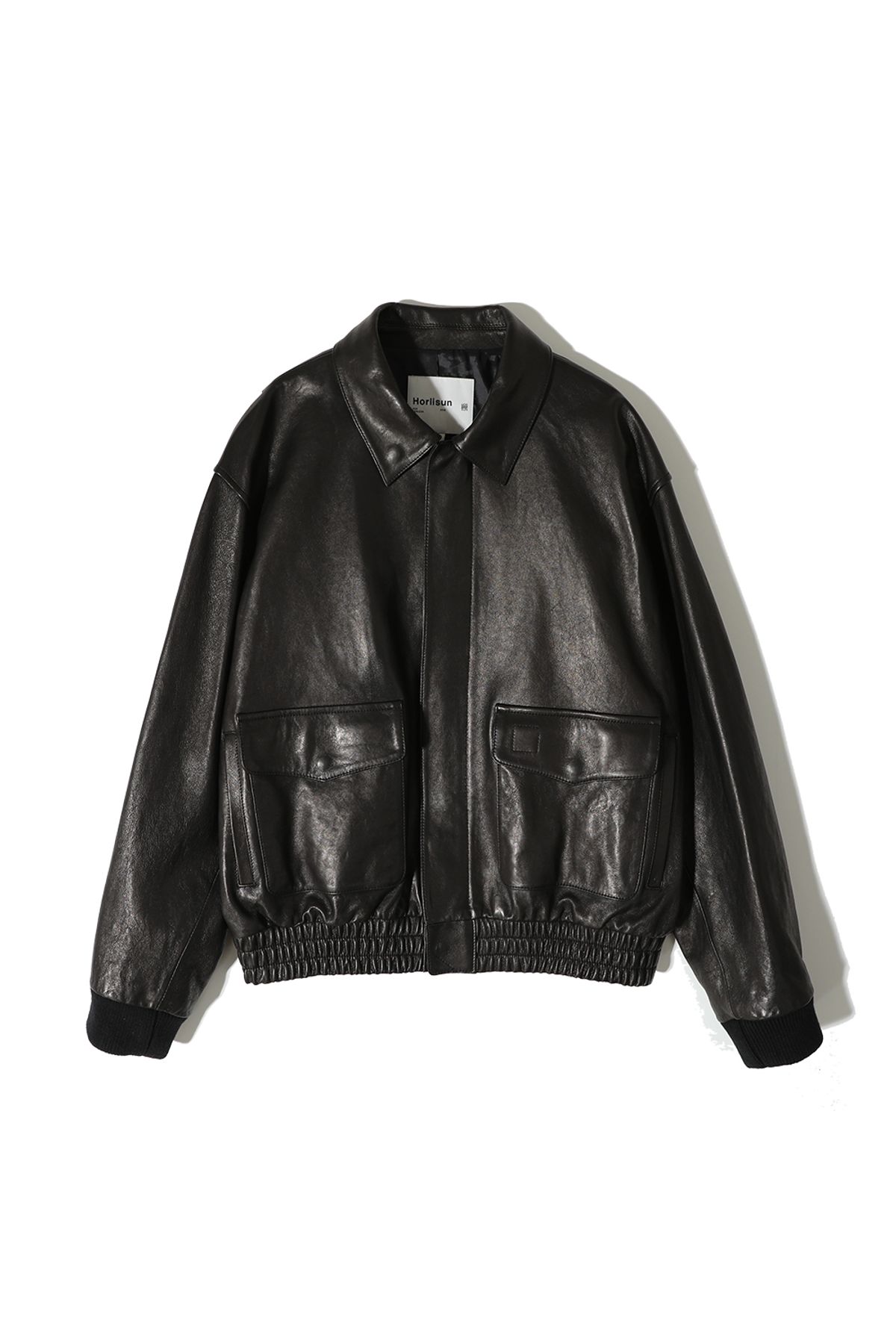 홀리선(HORLISUN) Maverick A-2 Leather Jacket Black
