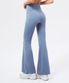 우먼스 서포트 파이핑 부츠컷 레깅스 (Faded Blue)