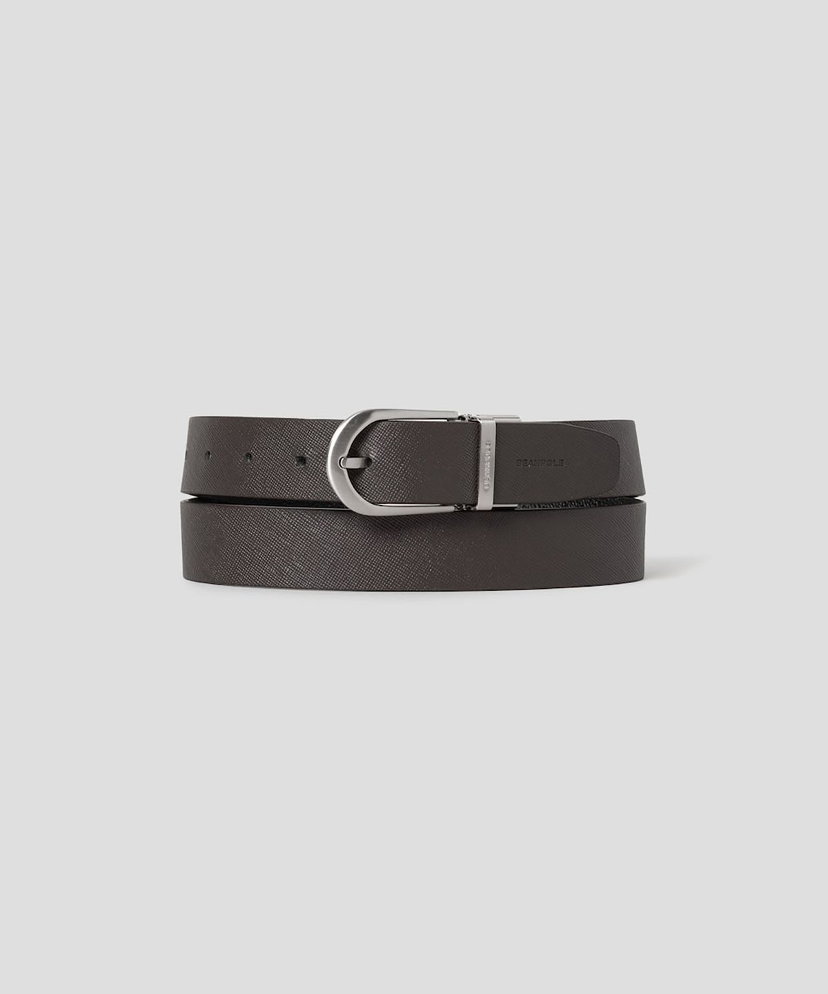 빈폴 액세서리(BEANPOLE ACCESSORY) 리버시블 라운드 버클 벨트   브라운