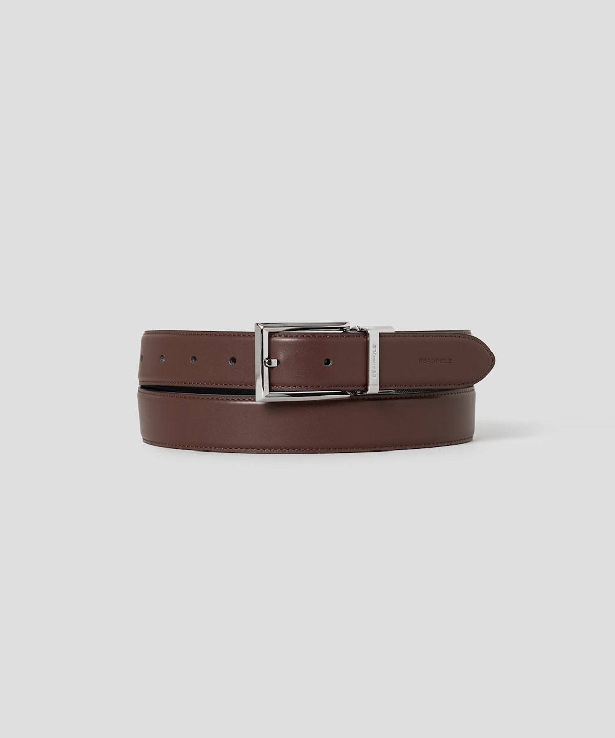 빈폴 액세서리(BEANPOLE ACCESSORY) 리버시블 사각 버클 벨트   브라운