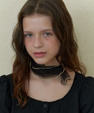 A ORGANZA RIBBON SCARF_BLACK