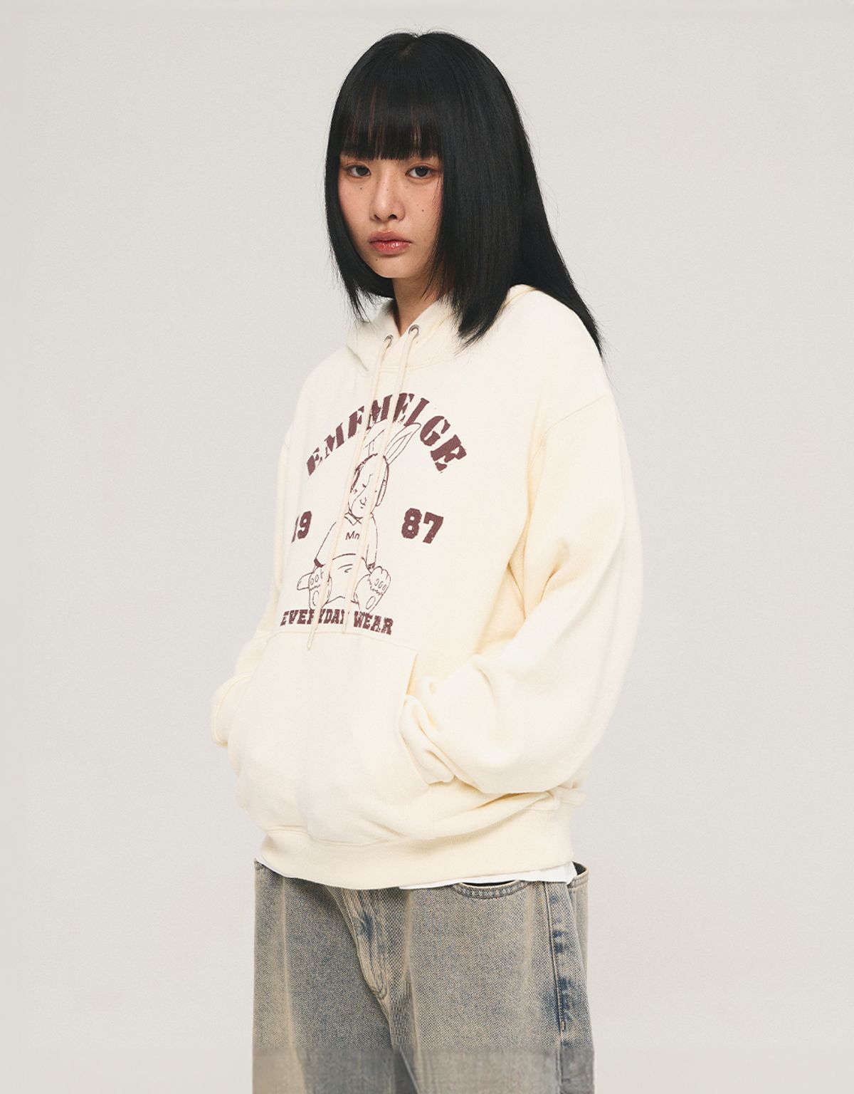 엠엠엘지(MMLG) [Mmlg] MELGE ENJOYING MUSIC HOODIE (NATURAL SOAP)
