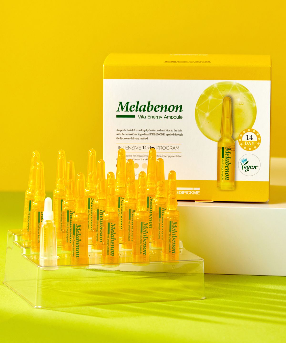메디픽미(MEDIPICKME) 멜라베논 고함량 비타에너지 앰플 세트1BOX (1.7ml×14개입/세이프캡1개입)