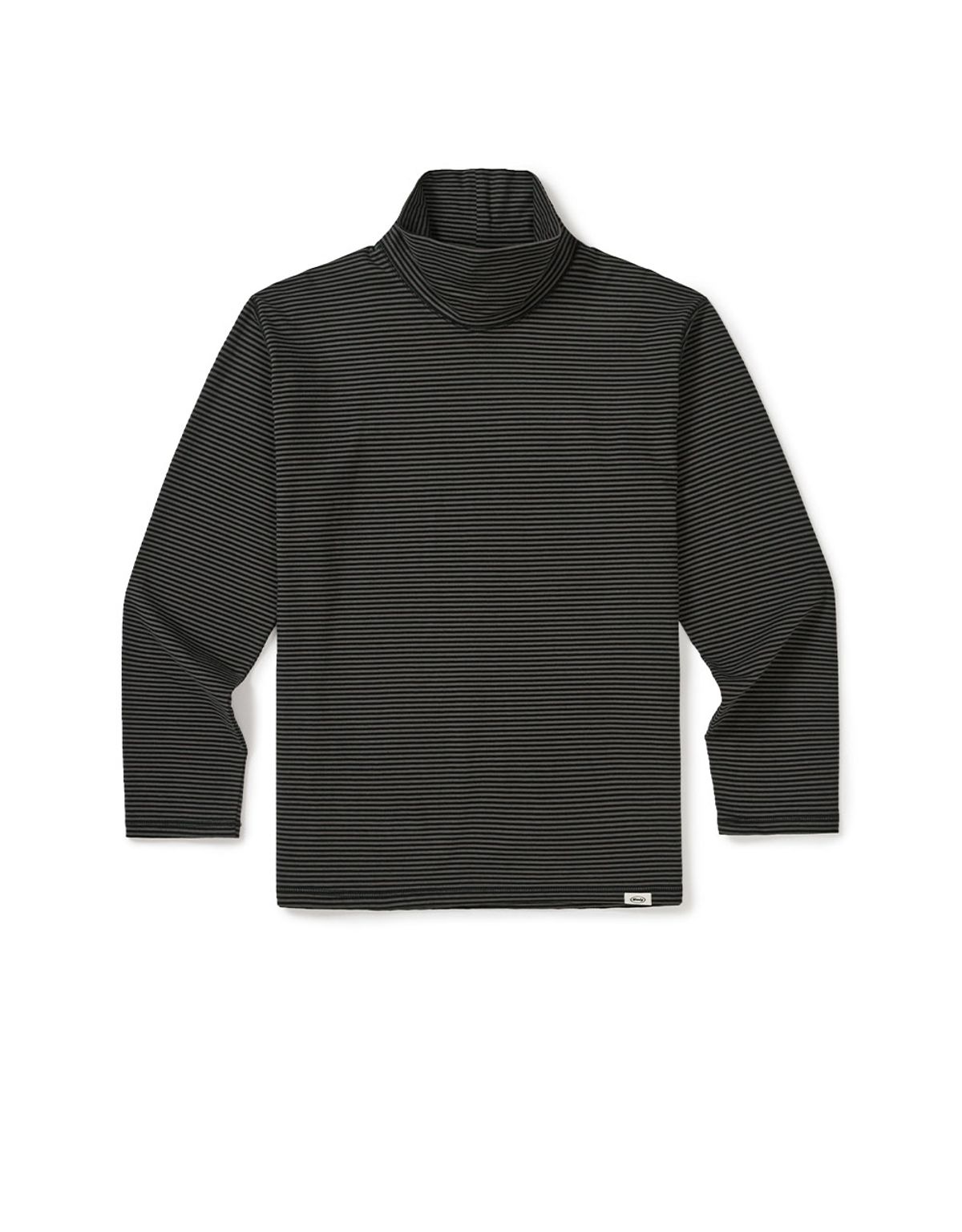 엠엠엘지(MMLG) [Mmlg] STRIPE TURTLENECK LSV-T (BLACK)