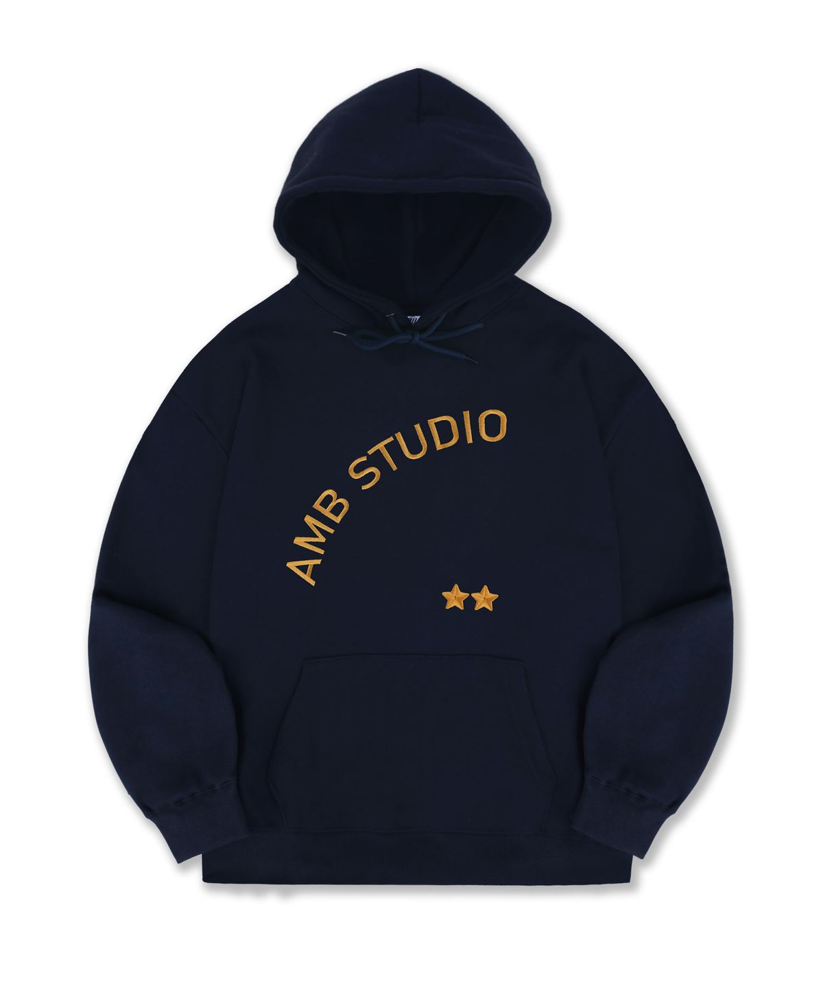 엠블러(AMBLER) AMBLER STAR 자수 후드 티셔츠 AHP1209 (네이비)