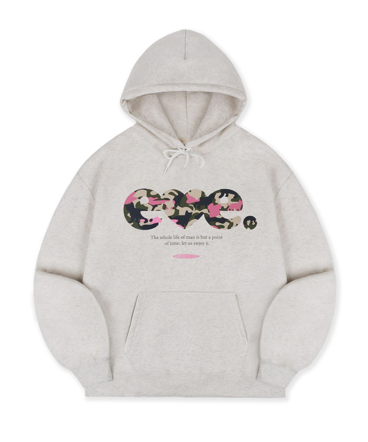 엠블러(AMBLER) Cat camo 카모 후드 티셔츠 AHP1212 (오트밀)