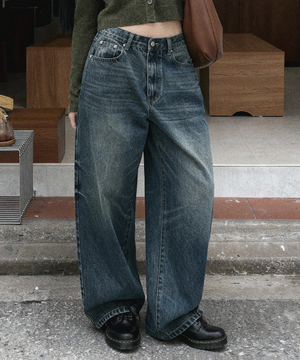 도밍고 와이드 데님팬츠(중청)