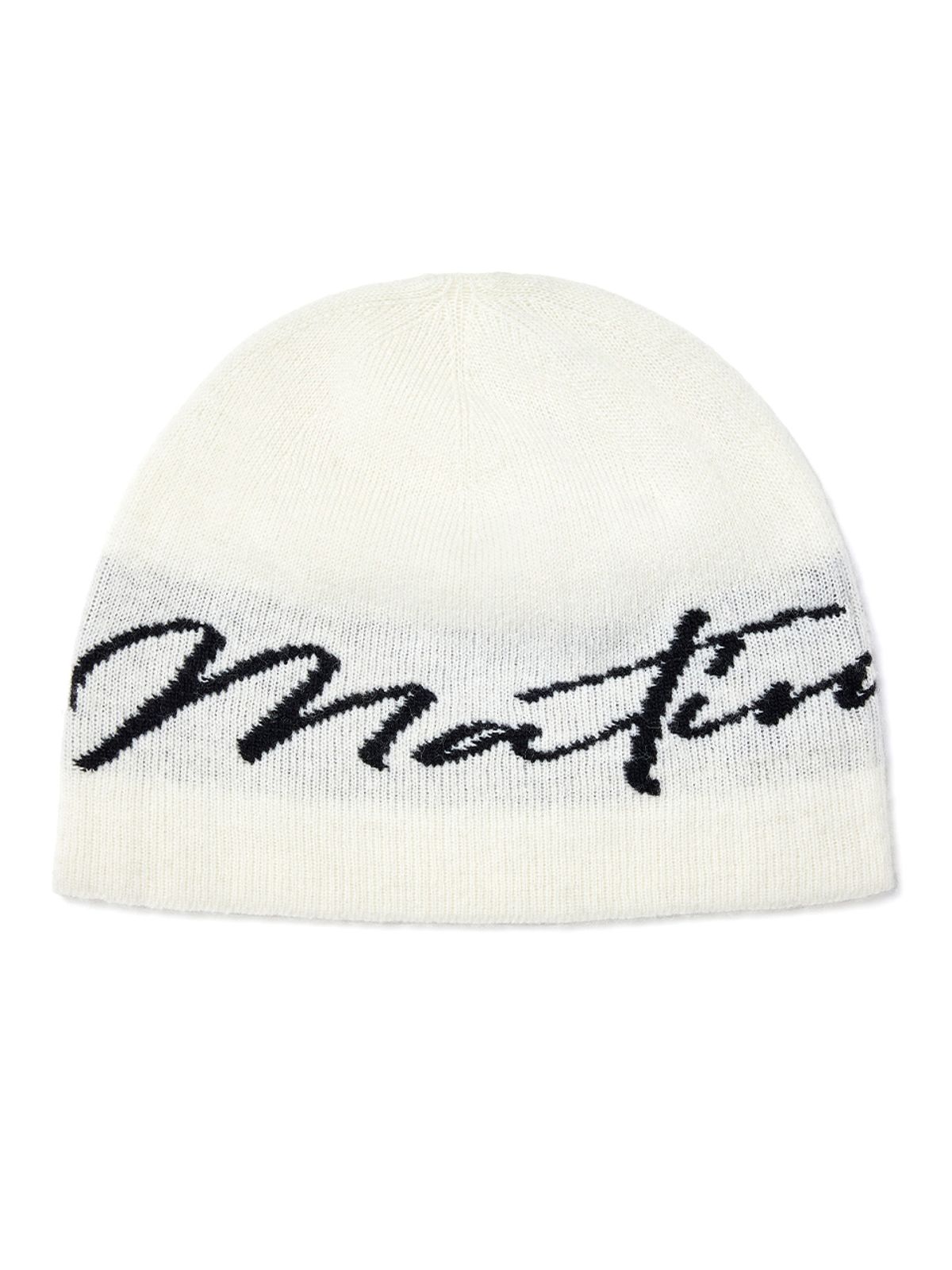 마뗑킴(MATIN KIM) MATIN LOGO SCRIPT BEANIE IN IVORY
