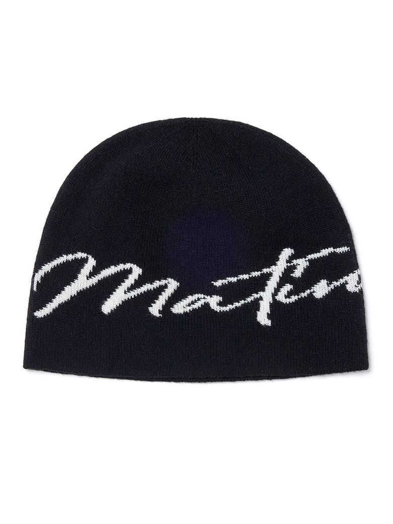 MATIN LOGO SCRIPT BEANIE IN BLACK