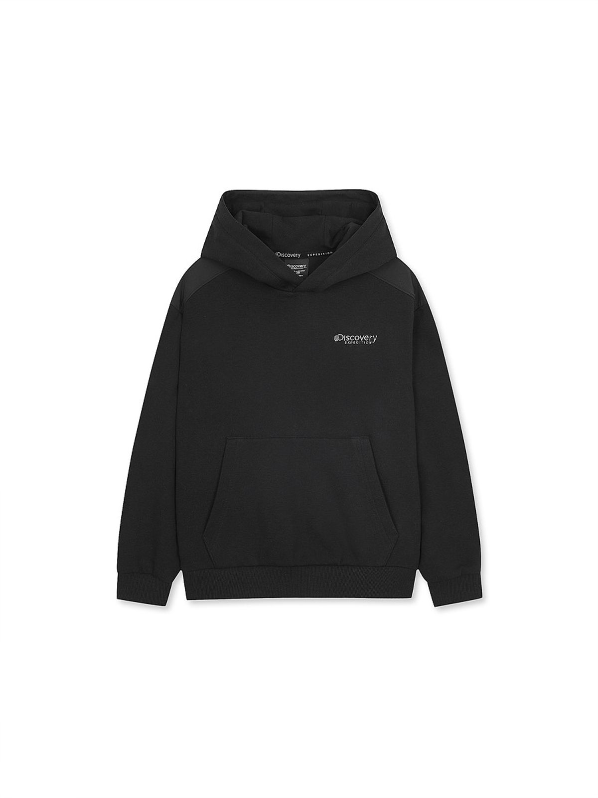 디스커버리 키즈(DISCOVERY KIDS) 키즈 하이브리드 후드티셔츠 (BLACK)