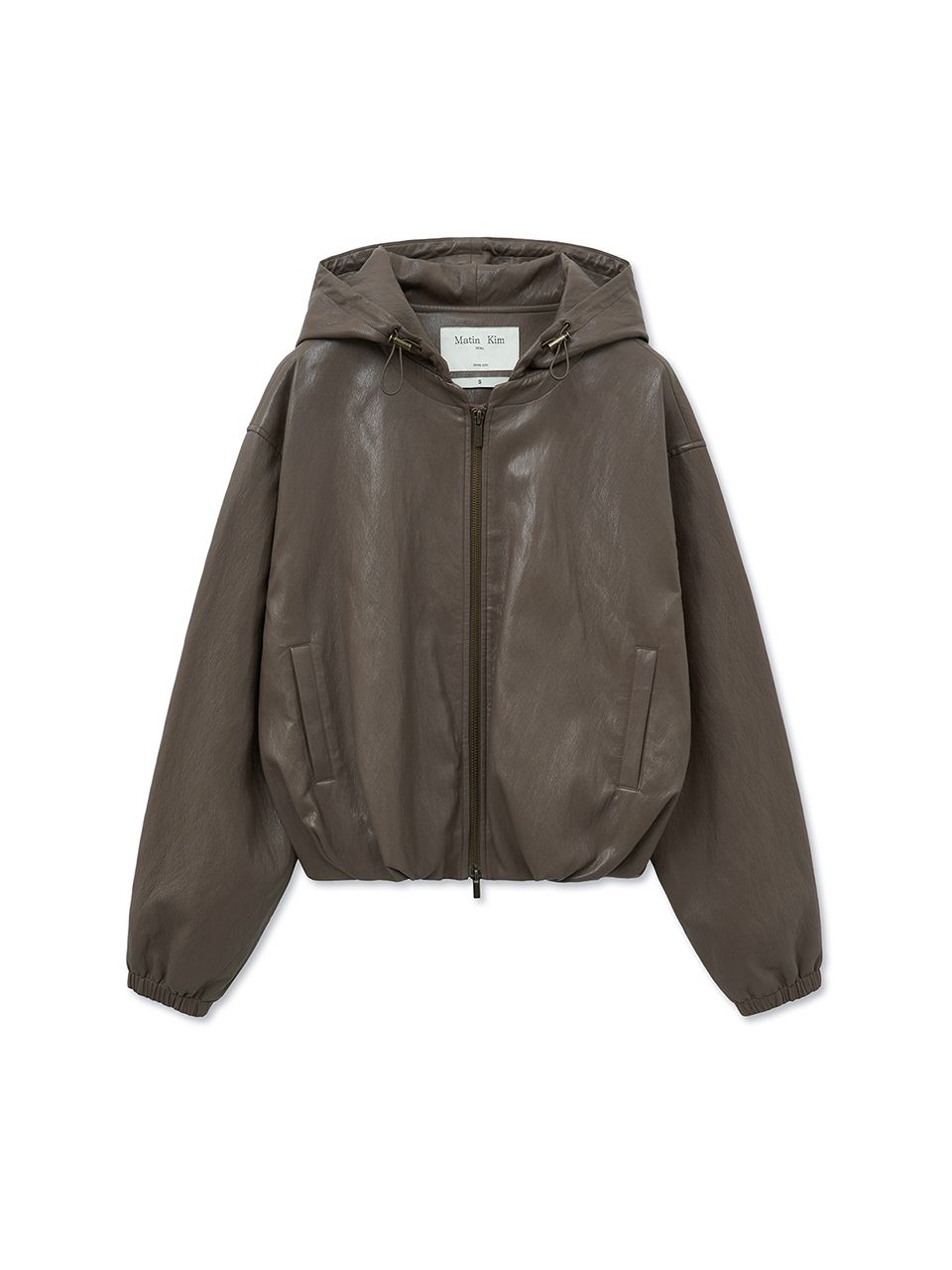 ジャケット・アウター MATIN CROP HOODY COATING JUMPER 新品】 MATIN CROP HOODY COATING JUMPER