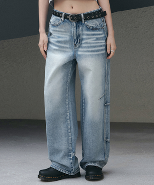 빌리 인시션 데님팬츠 (블루)