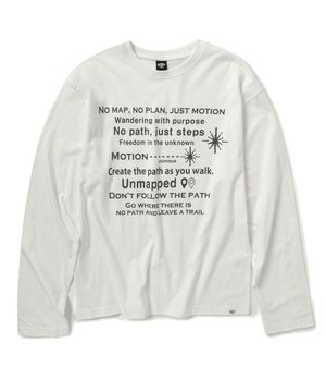 저스트 모션 긴팔 티셔츠 - 오프 화이트