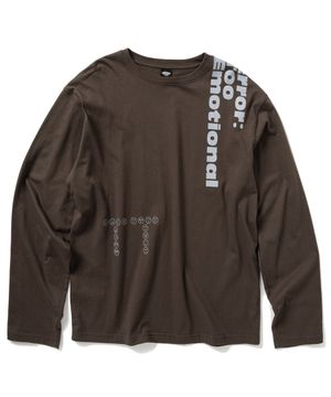 이모셔널 TT 긴팔 티셔츠 - 브라운