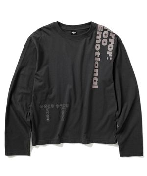 이모셔널 TT 긴팔 티셔츠 - 차콜