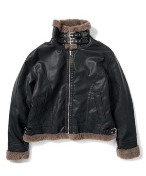 빈티지 비죠 무스탕 - 블랙