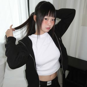 여성 아카이브 로고 프렌치 테리 후드집업 47B237G UB1