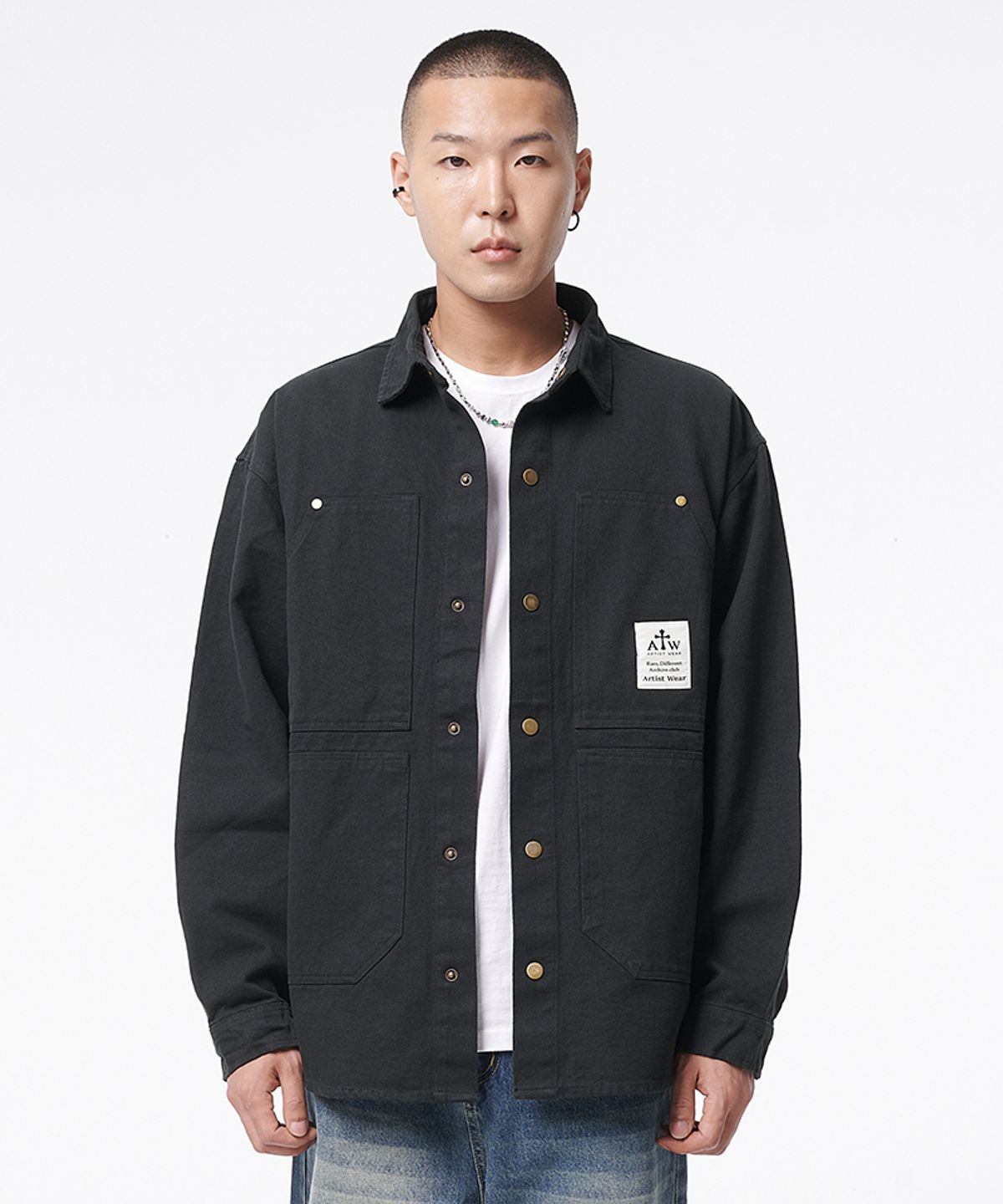 아티스트웨어(ARTISTWEAR) 빈티지 코튼 워크 셔츠 자켓