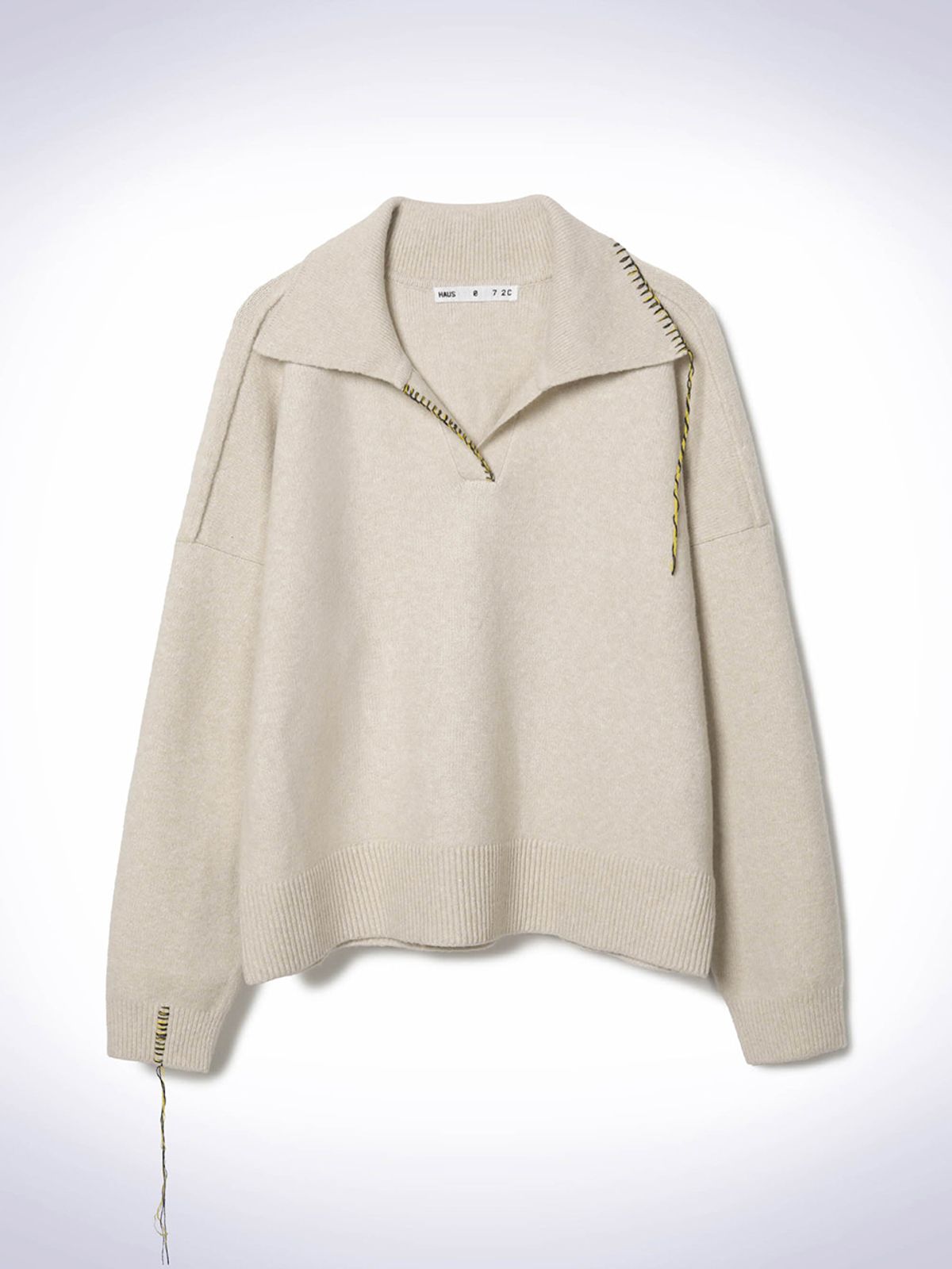 하우스공칠이씨(HAUS072C) SOFT IVY COLLAR KNIT BEIGE