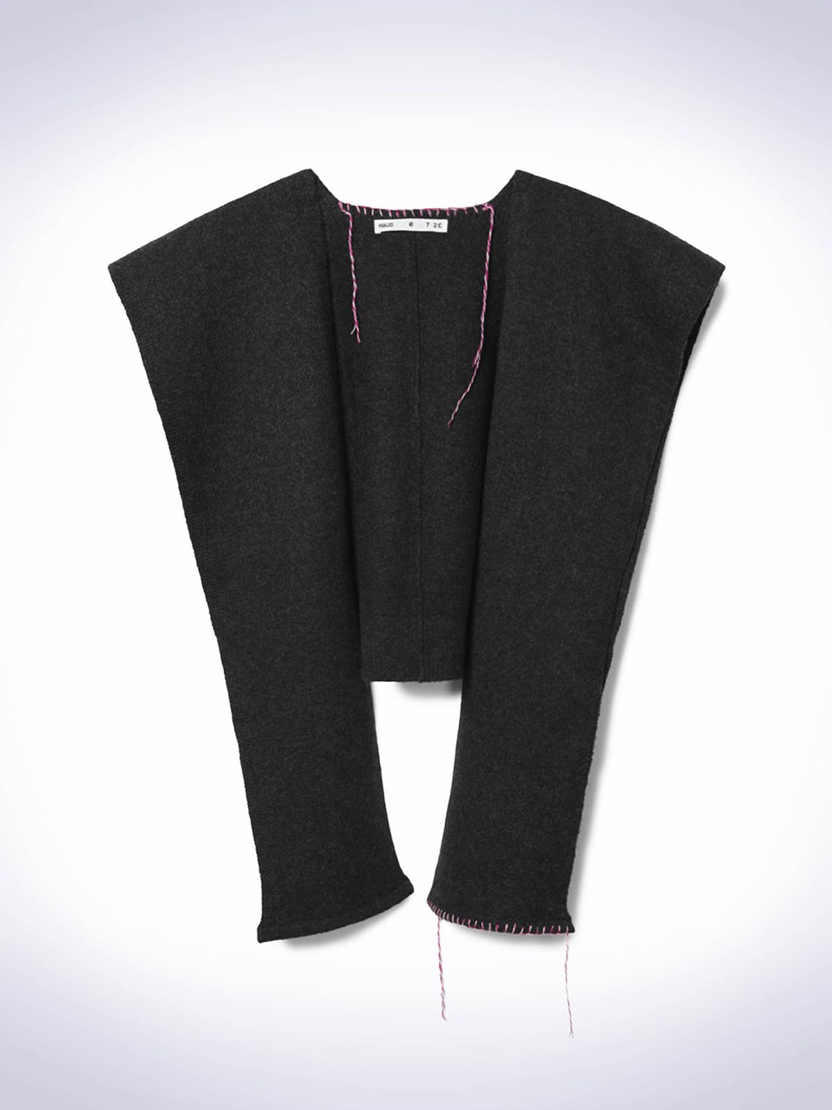 하우스공칠이씨(HAUS072C) BONA SHAWL KNIT DARK GREY