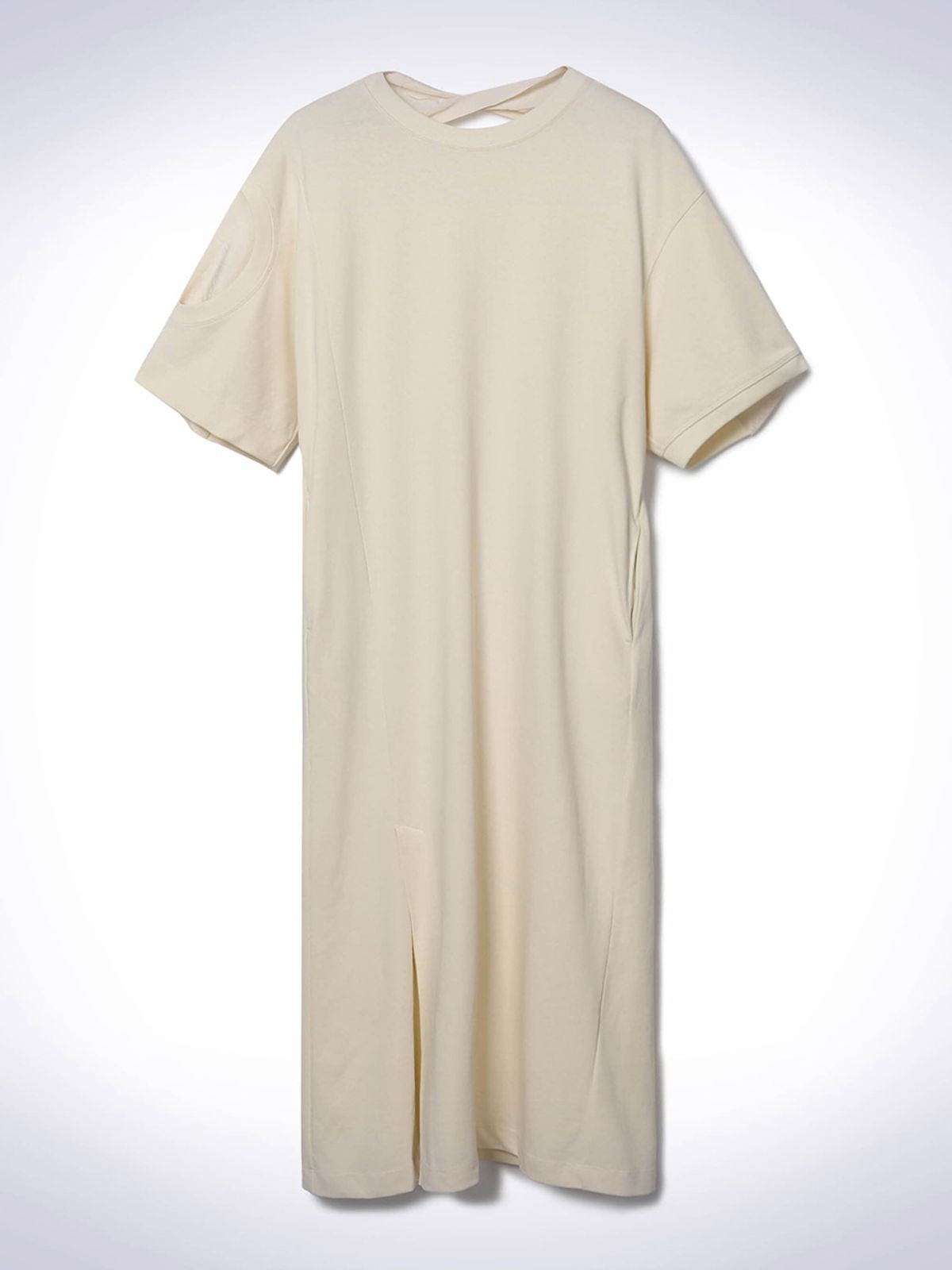 하우스공칠이씨(HAUS072C) OPEN BACK MIDI DRESS LIGHT BEIGE