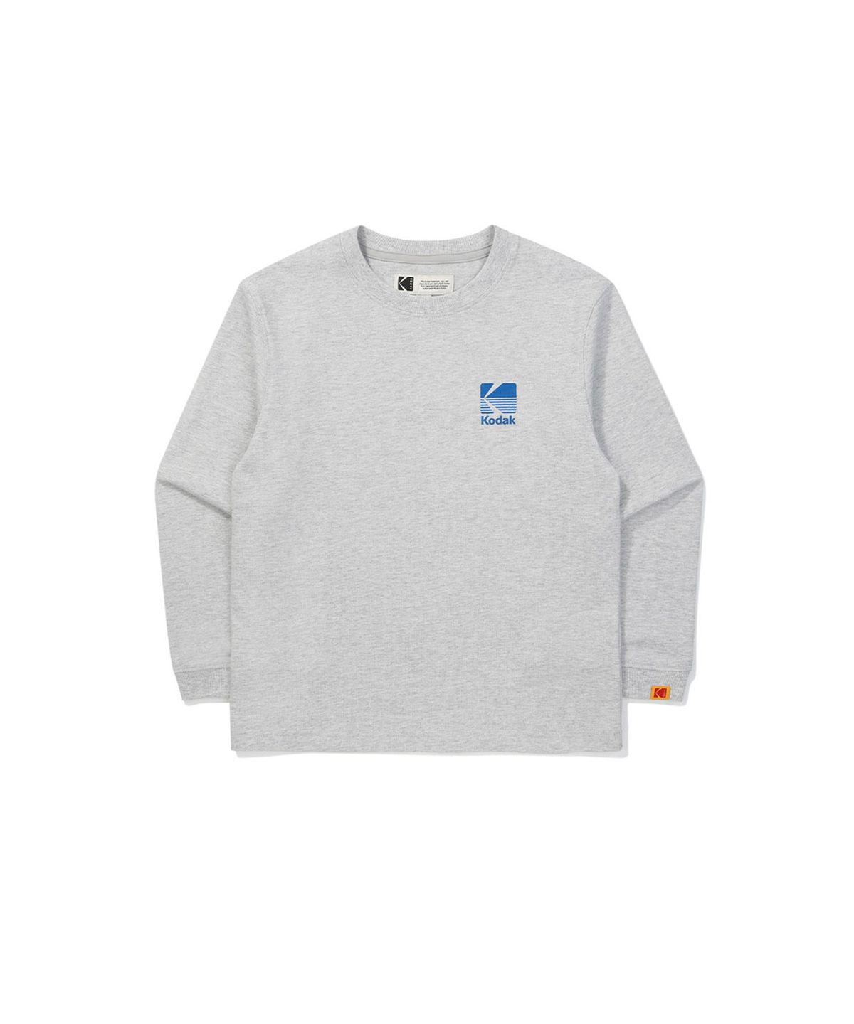 코닥 키즈(KODAK KIDS) 빅로고 롱 슬리브 티셔츠 키즈 MELANGE GREY