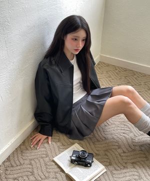 럽드 카라 블루종 점퍼