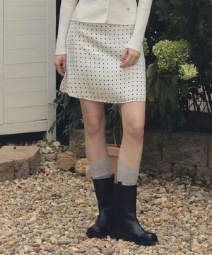 엔튼 도트 미니 스커트