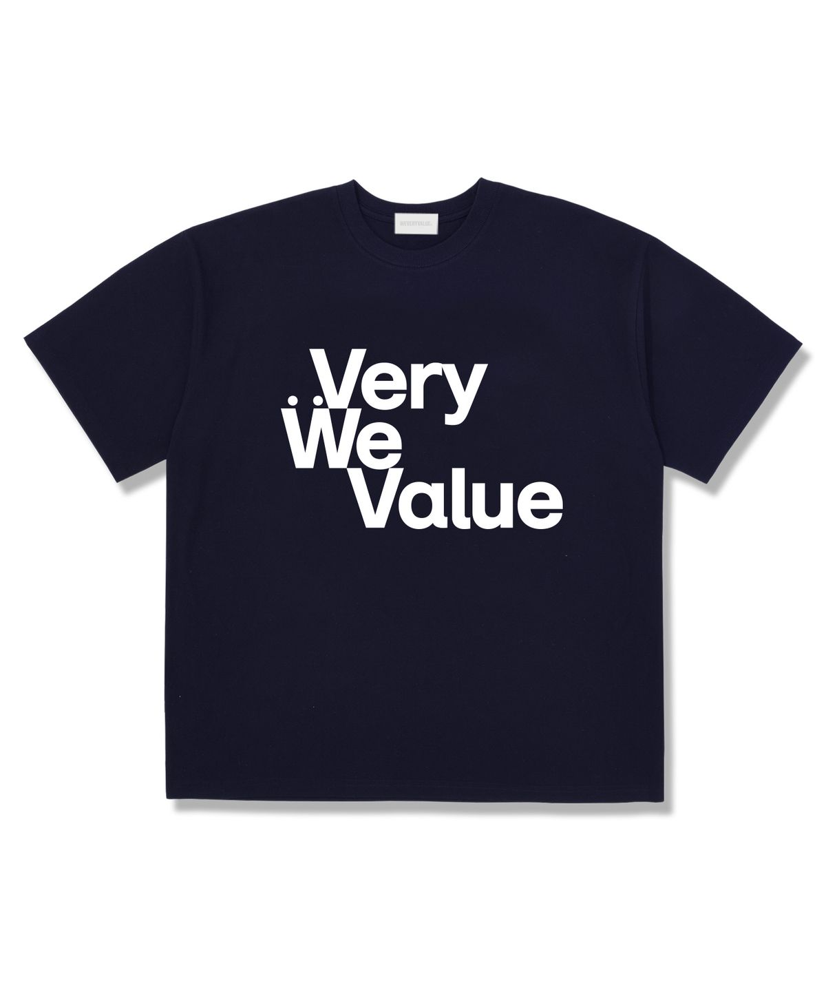 위베리벨류(WEVERYVALUE) 투포인트 오버핏 반팔티셔츠 네이비