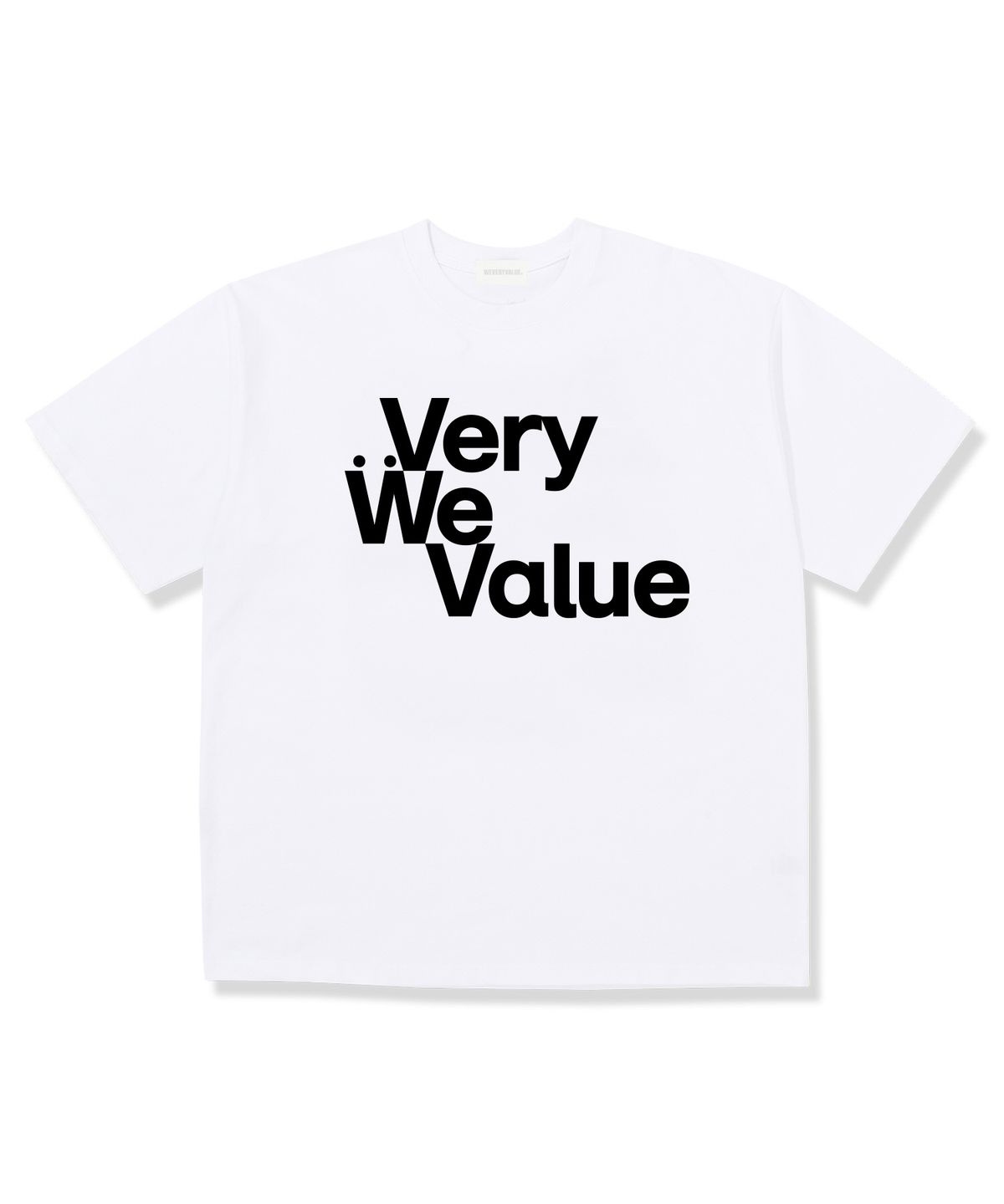 위베리벨류(WEVERYVALUE) 투포인트 오버핏 반팔티셔츠 화이트
