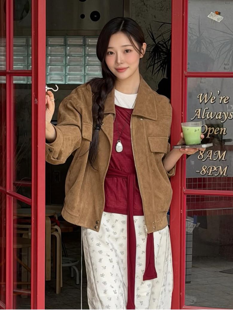 스웨이드 봄버 점퍼 NEL6XM801_95