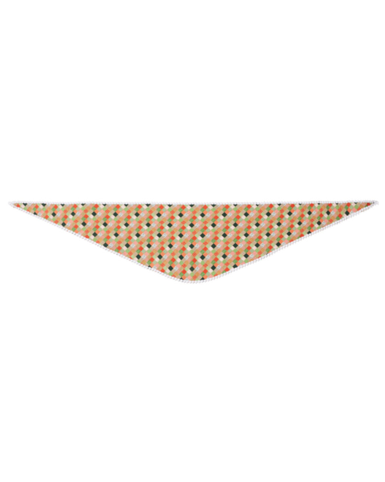PATCH PRINTED SCARF (ORANGE)
