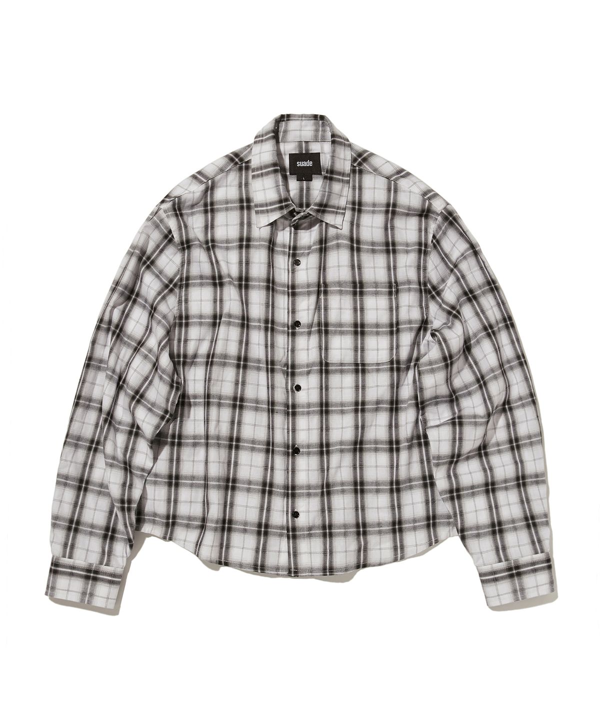 스웨이드(SUADE) CROPPED CHECK SHIRT [WHITE]