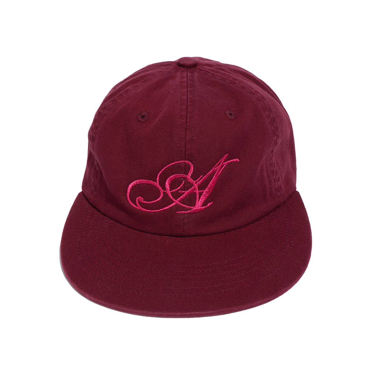 어센트시티(ASCENTCITY) A LOGO FLAT PANEL CAP (BURGUNDY)
