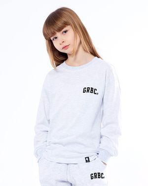 주니어 GRBC 스몰 시그니처 오버핏 긴팔티 JLT-J950 melange white