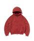 CROPPED WASHED HOOD ZIP UP [RED]