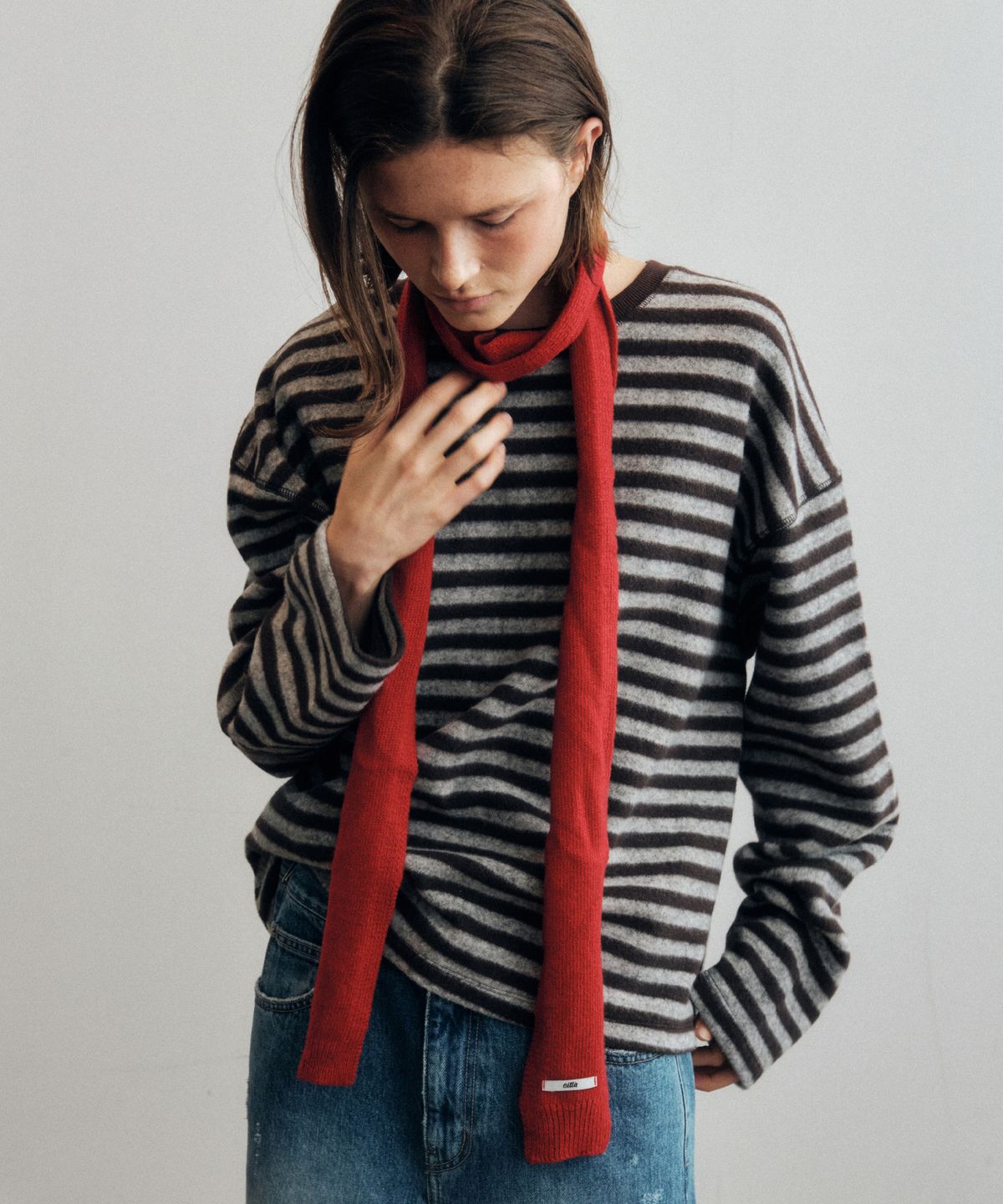 씨타(CITTA) Wool Blended Knit Tie Muffler_CTA935(Red)