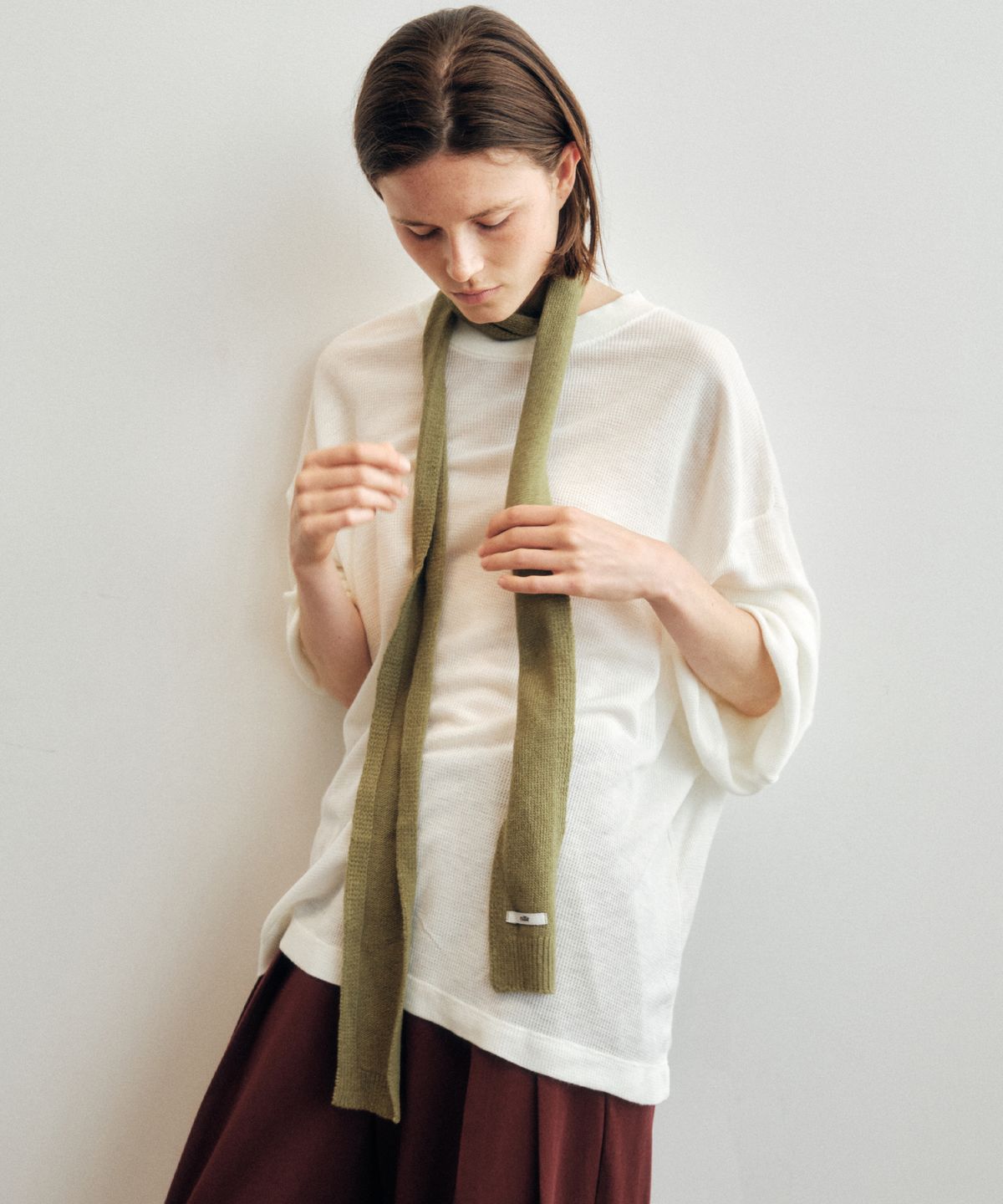 씨타(CITTA) Wool Blended Knit Tie Muffler_CTA935(Olive)