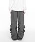 PINTUCK NYLON PANTS (UNISEX) CHARCOAL