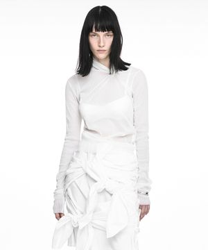 PULLED NECK LONG SLEEVE IVORY