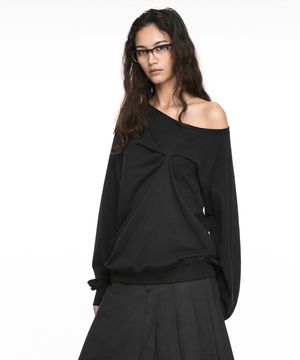 PINCHED LONG SLEEVE BLACK