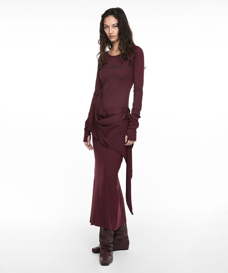 DROP MAXI DRESS BURGUNDY